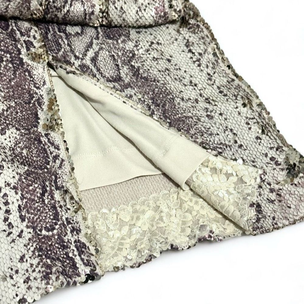 Dress the Population Strapless Sequin Snake-Print Midi Dress Size XXS .Mob Wife. - Picture 14 of 15